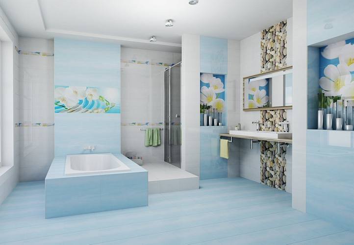 Blue Garden Панно (из 3пл) 75x60