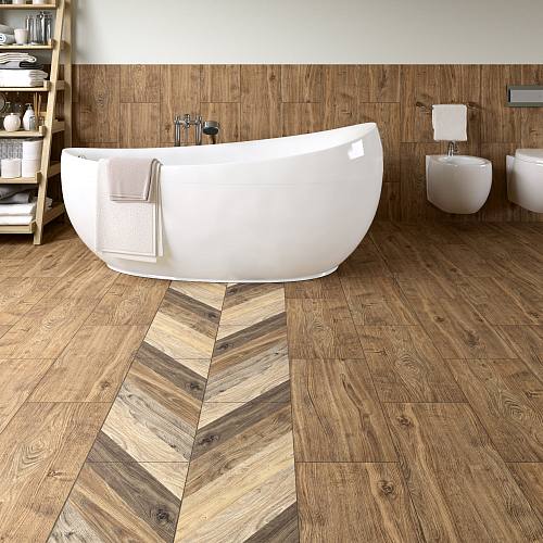 Ноттингем 7Д тип 2 Керамогранит серый шеврон 30х60