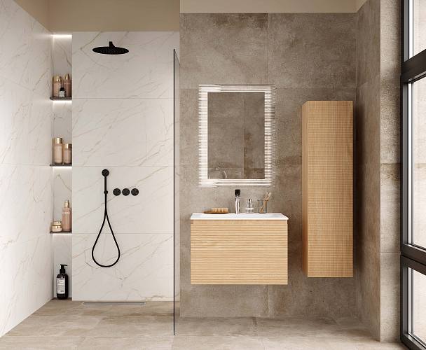 Зеркало LAPARET Intero парящее 60х80 влагостойкое, подсветка, димер и антизапотевание (подогрев)