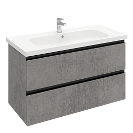 Тумба подвесная ELECTRA 100 под умыв-к Creavit Ideal 100, хромикс серебро, LE-WCAB-100-323